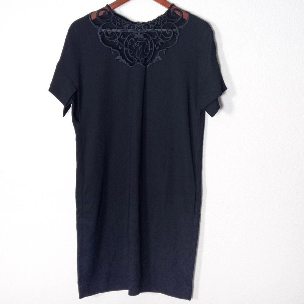 Fendi Black Lace Dress Size 0 Dark Romantic Minimalism Womens Vintage